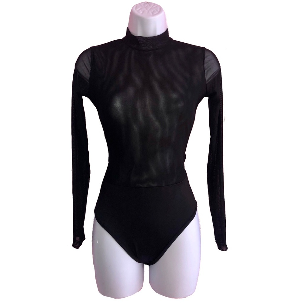 black Mesh bodysuit medium NWT